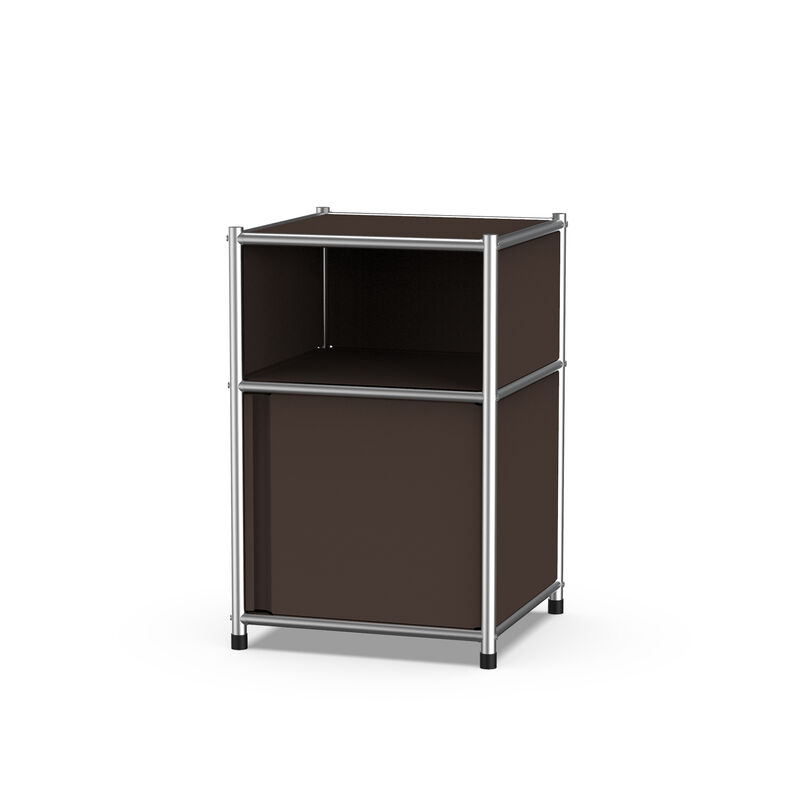 Mega Casa Metal Nightstand Side Table Brown