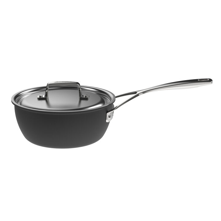 Demeyere Black 5 Stainless Steel with Ceramic exterior coating 2-qt Saucepan with Lid
