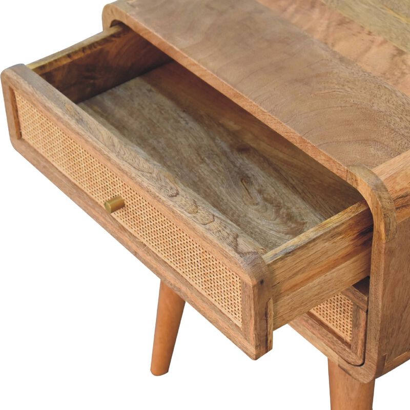 Artisan Furniture Larrisa Woven 2 Drawers Solid Wood Nightstand