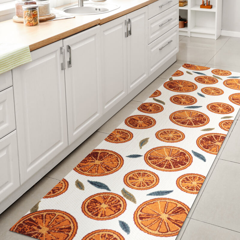 Aranciata Citrus Slice High-Low Indoor/Outdoor Area Rug