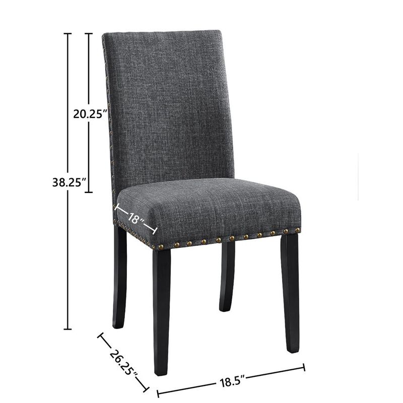 New Classic Furniture Celeste Gray Wood Upholstered Dining Chair (Set of 4)