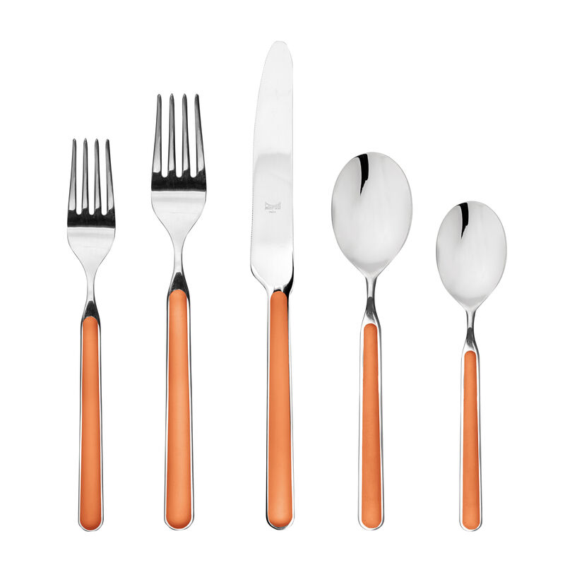 Fantasia 5-Piece Flatware Set in Orange