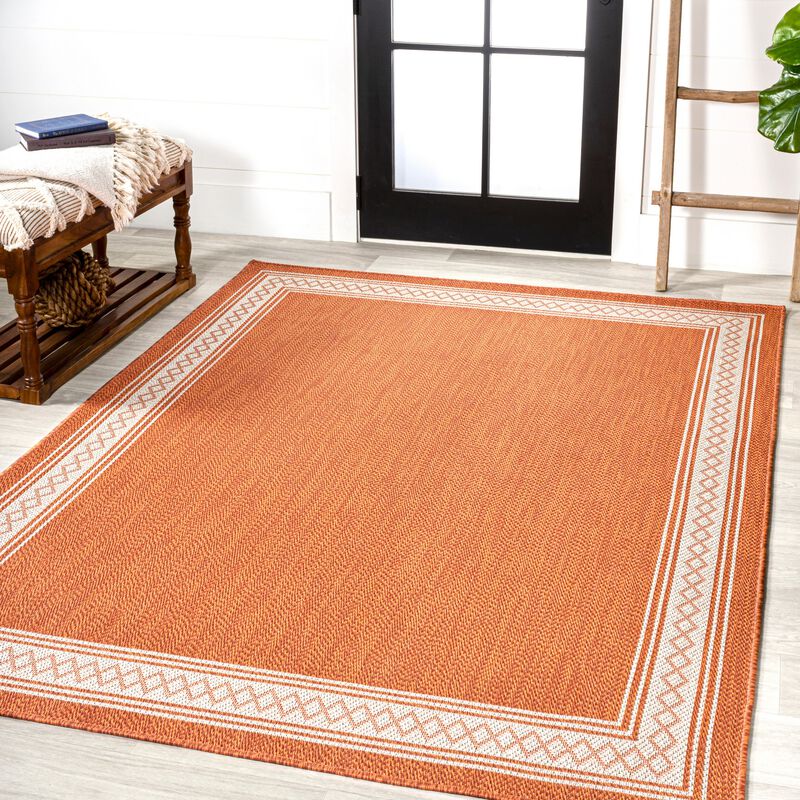 Lucia Classic Diamond Border Indoor/Outdoor Area Rug