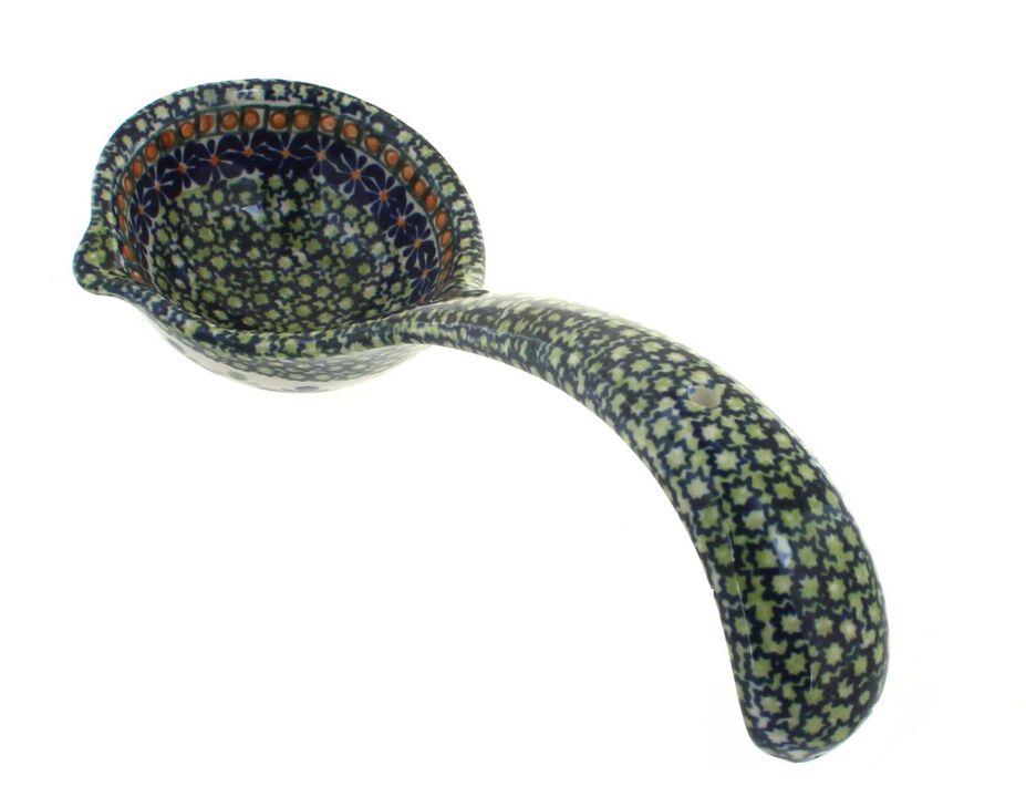 Blue Rose Polish Pottery Kalina Soup Ladle