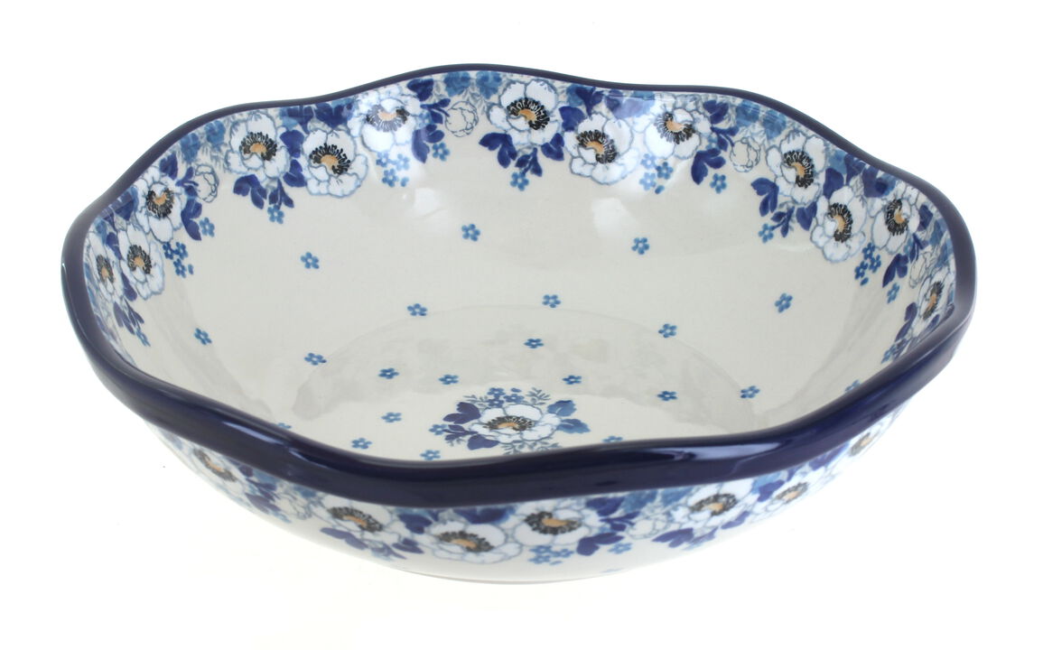 Blue Rose Polish Pottery Callista Large Scallop Bowl