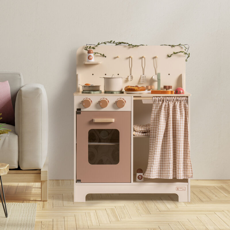 Stylish Cream Modern Kitchen Playset for Kids, Great Gift for Boys &Girls