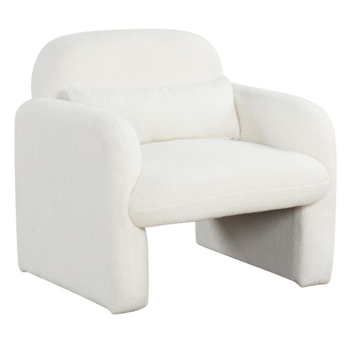Hivvago Modern Accent Chair with Waist Pillow and Armrests for Living Room Bedroom