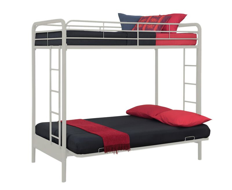 Atwater Living Metal Twin Over Futon Bunk Bed