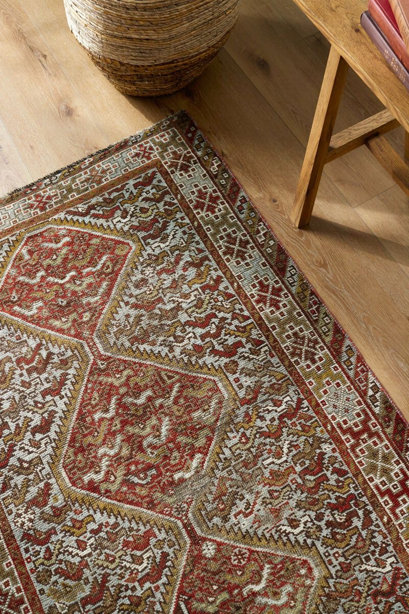 District Loom Antique Persian Shiraz Accent Rug-Havre