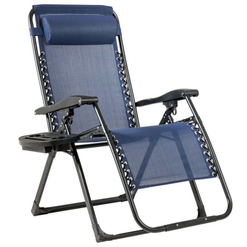 Hivvago Oversize Lounge Chair Patio Heavy Duty Folding Recliner
