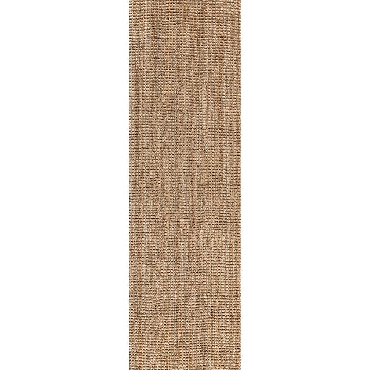 Pata Hand Woven Chunky Jute Natural 2 ft. x 10 ft. Runner Rug