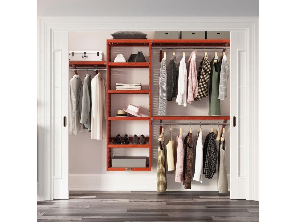 Solid Wood Walk-In Closet Organizer