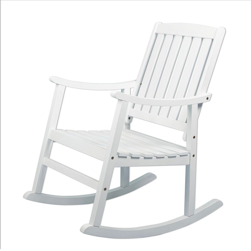 Penny Classic Slat Back Acacia Wood Patio Outdoor Rocking Chair