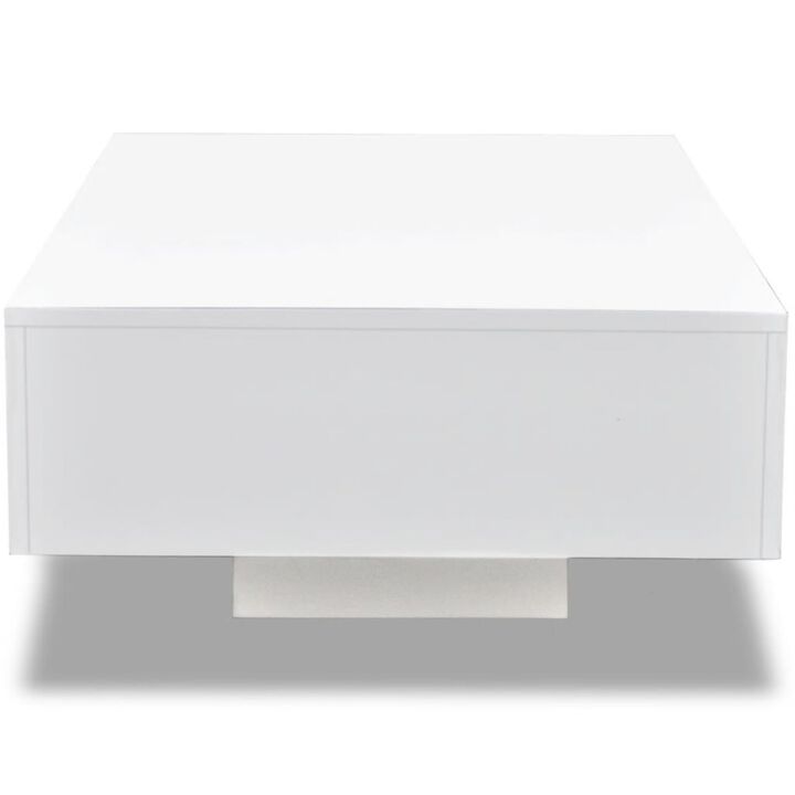 vidaXL Coffee Table High Gloss White