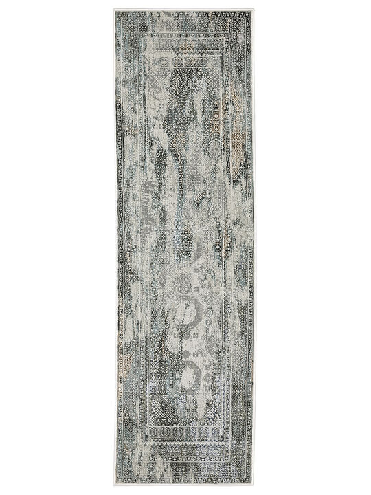 Gemini 2'3" x 7'6" Grey Rug