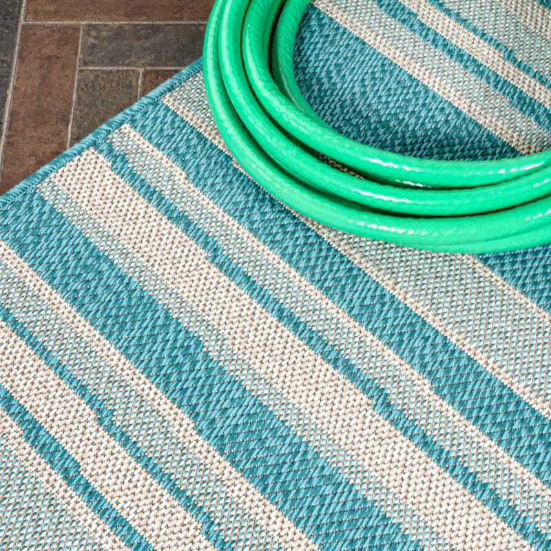 Castara Wavy Stripe Modern Indoor/Outdoor Area Rug