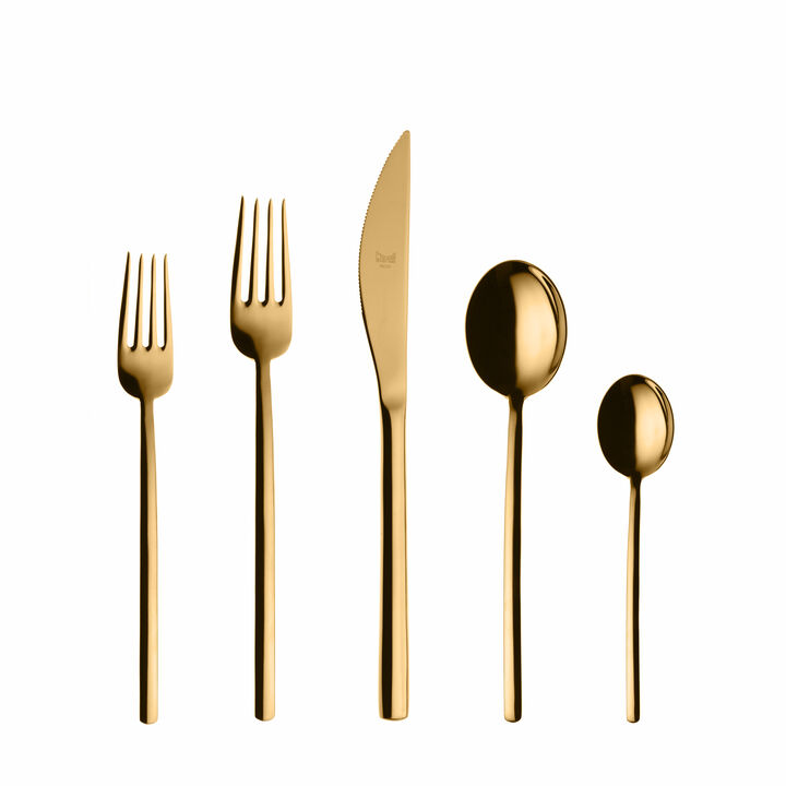 Due Gold Flatware Set 20 Pieces