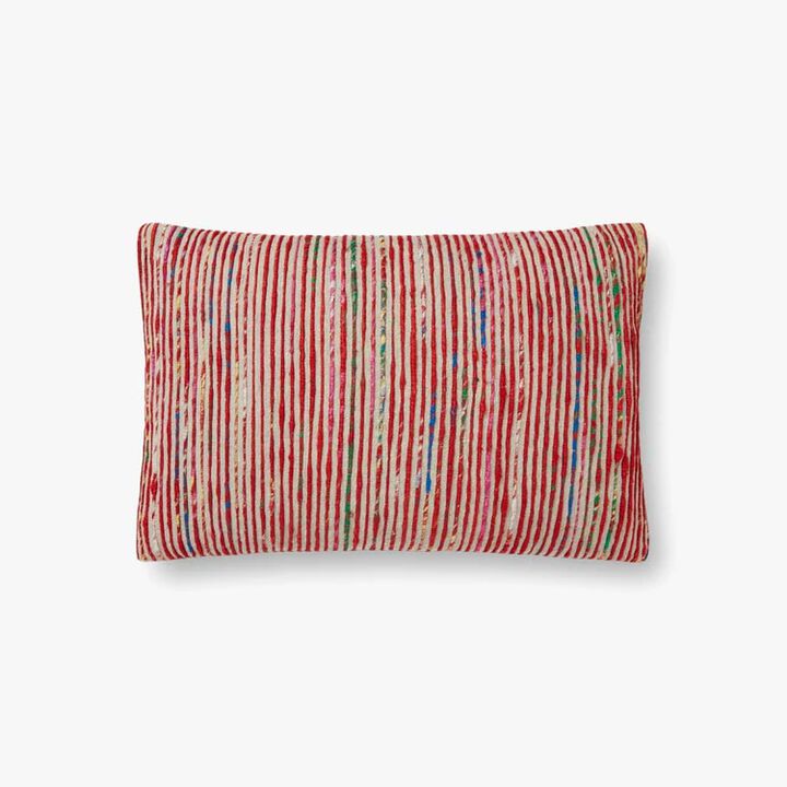 P0242 Red/Multi 13"x21" Poly Pillow