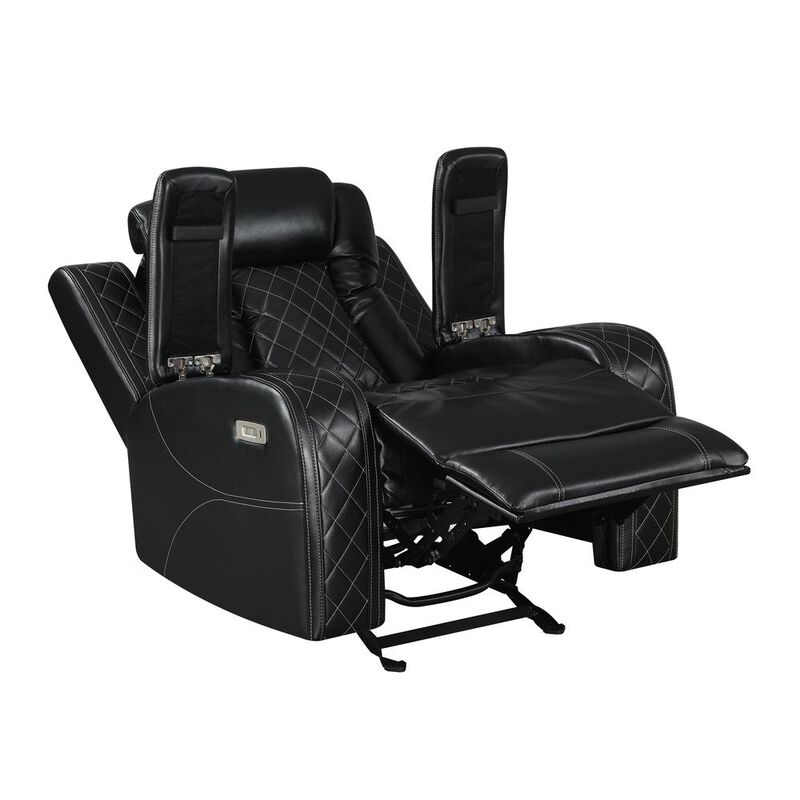 New Classic Furniture Orion Glider Recliner W/ Pwr Fr & Hr-Black