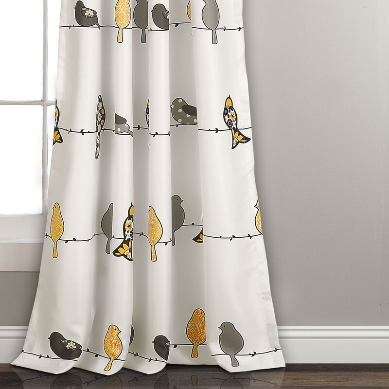 Rowley Birds Light Filtering Window Curtain Panels