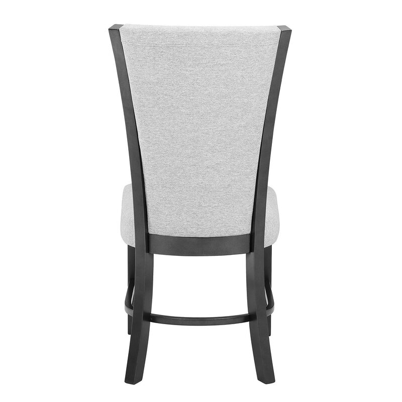 Brandon 23 Inch Side Chair, Set of 2, Wood Frame, Fabric Upholstery, White - Benzara