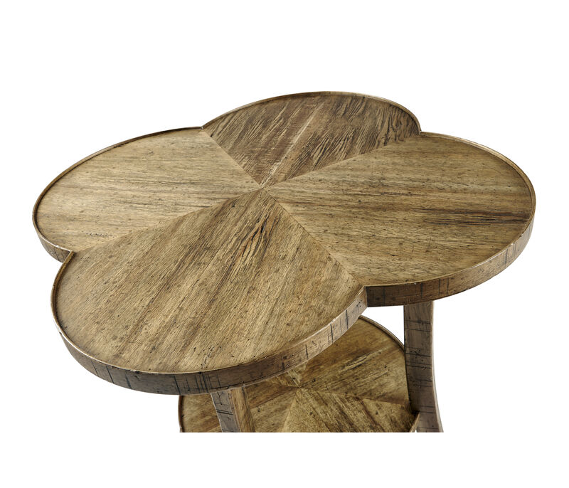 Driftwood Quatrefoil Accent Table