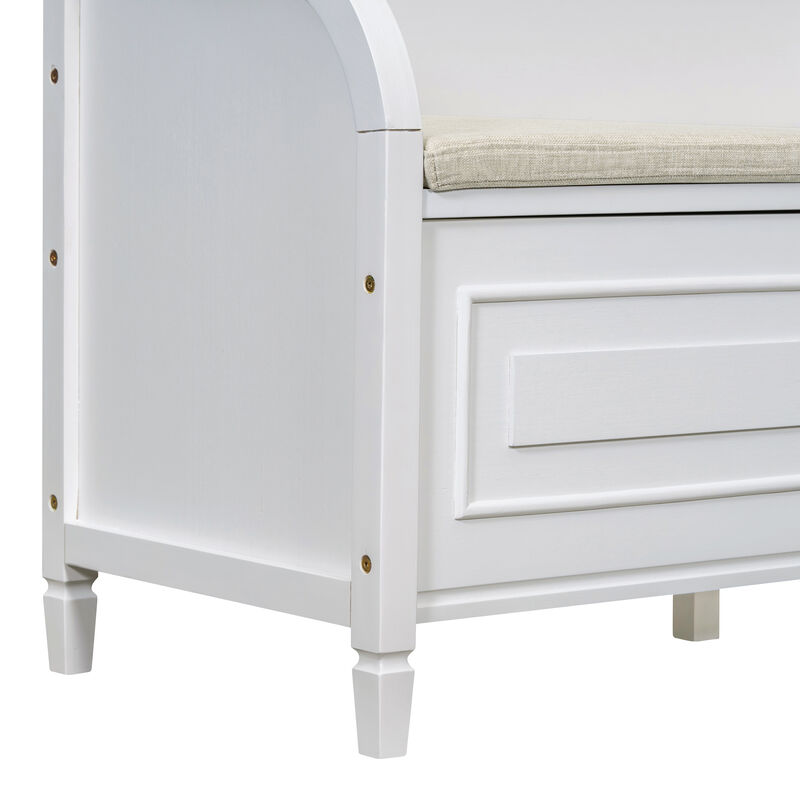 Merax Multifunctional Storage Bench with Safety Hinge