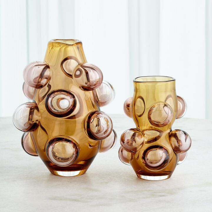 Bubbled Vase-Brown Large