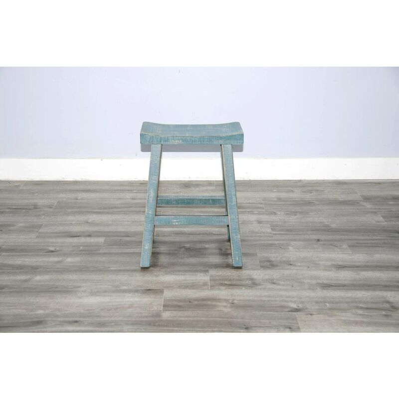 Sunny Designs Sea Grass Counter Saddle Seat Stool, Wood Seat