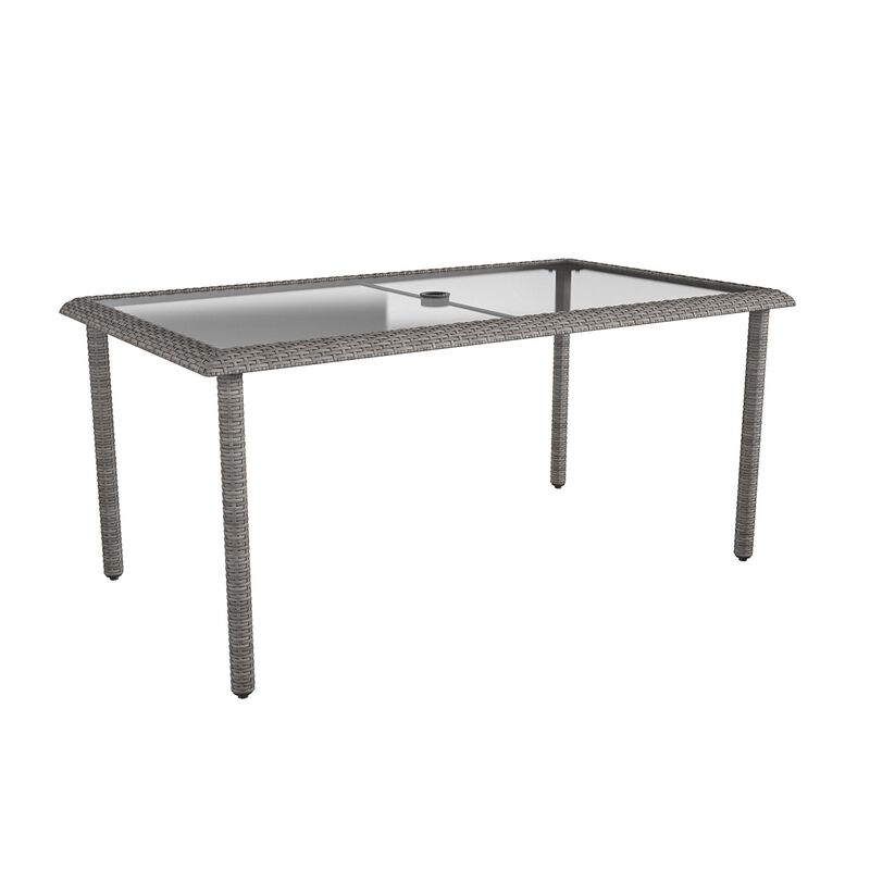 Lakewood Ranch Steel and Wicker 64" Dining Table