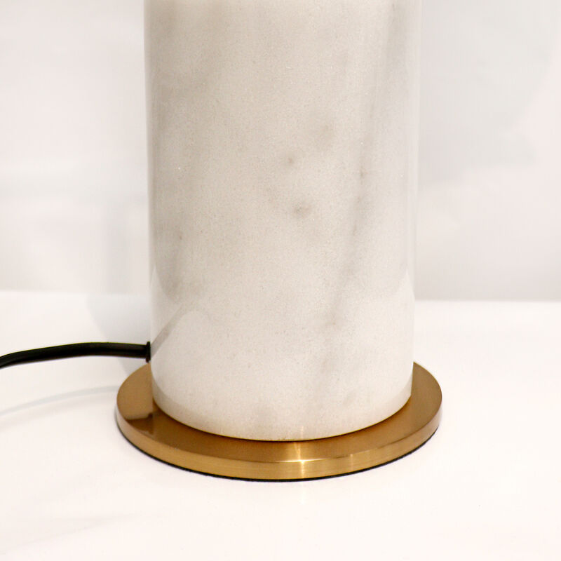 Pasargad Home Bianca Metal & Marble Table Lamp, H26"