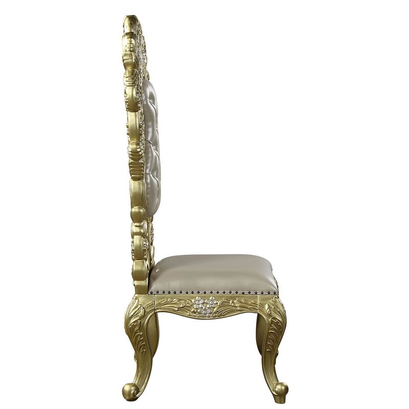 Cabriole SIDE CHAIR (SET-2) Gold Finish DN