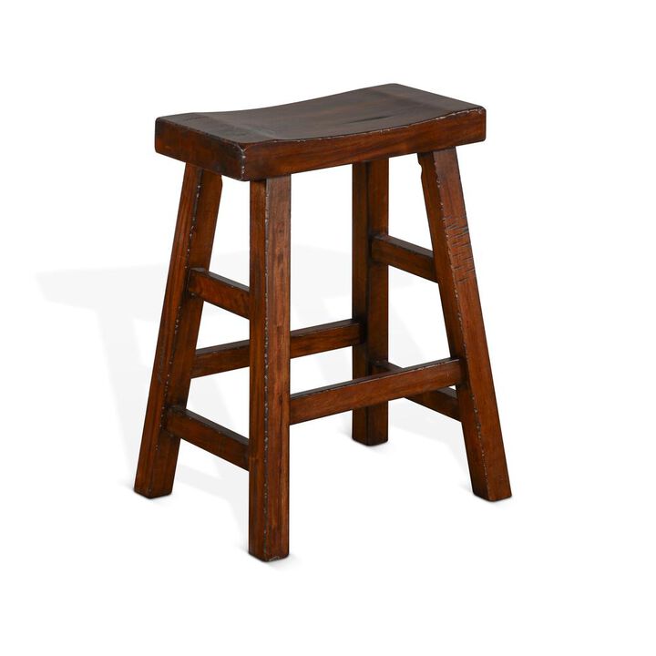 Sunny Designs Counter Saddle Seat Stool, Wood Seat