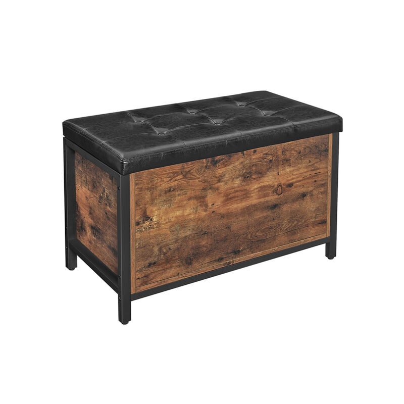 Storage Bench, Flip Top Storage Ottoman and Trunk with Padded Seat