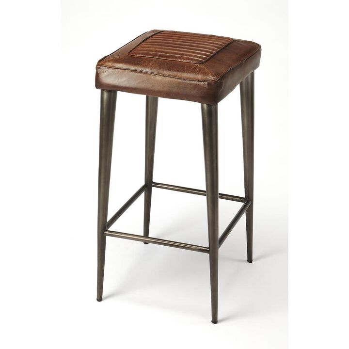 Belen Kox Rustic Leather Bar Stool, Belen Kox