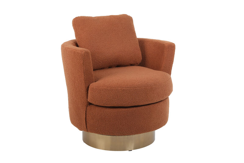 Swivel Barrel Chair for Living Room or Bedroom