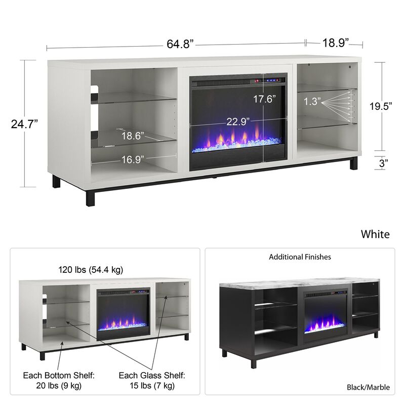 CosmoLiving by Cosmopolitan Westchester Fireplace TV Stand for TVs up to 65"