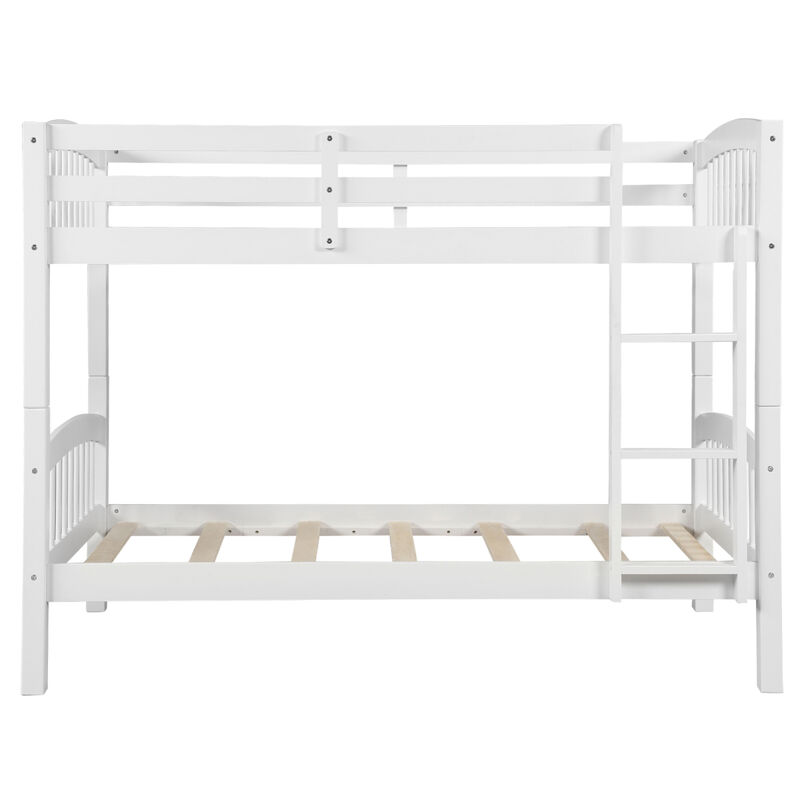 Twin Over Twin Bunk Bed With Ladder