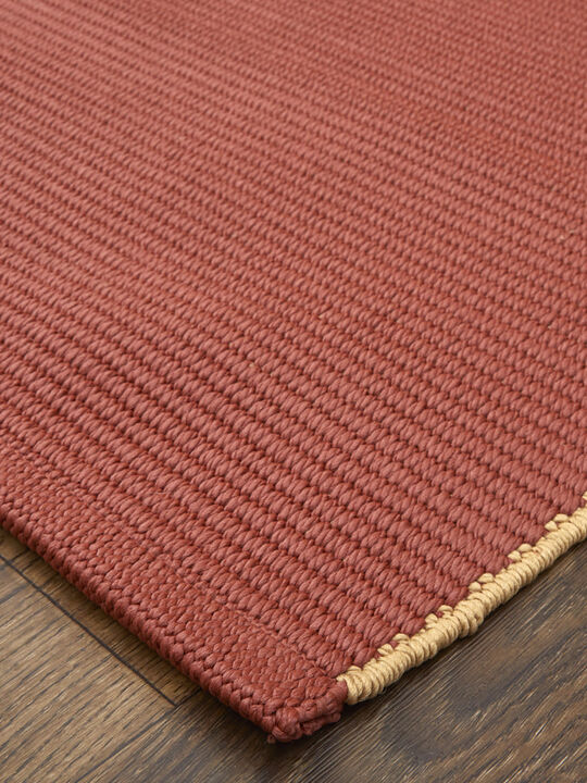 Theo 0827F 10' x 14' Red/Tan Rug