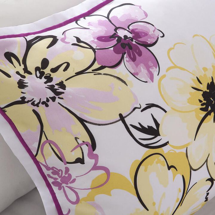 Belen Kox Intelligent Design Olivia Asymmetrical Floral Comforter Set, Belen Kox