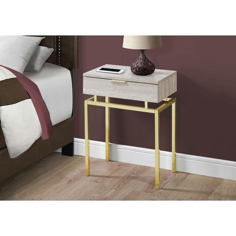 24in Modern End Table 1 Drawer Nightstand