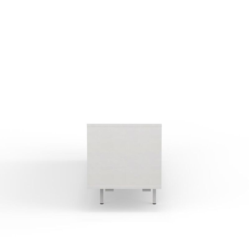 Glenwillow Home Atlas 78 x 20 TV Stand - White/White/White