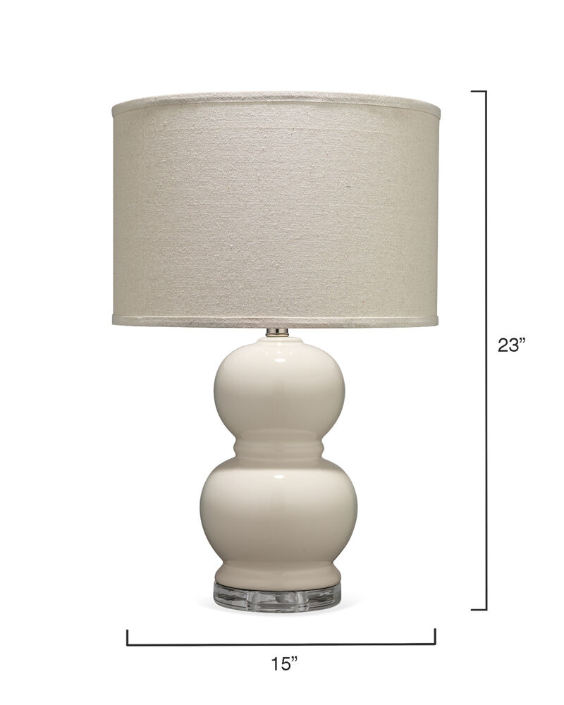 Bubble Ceramic Table Lamp, Cream