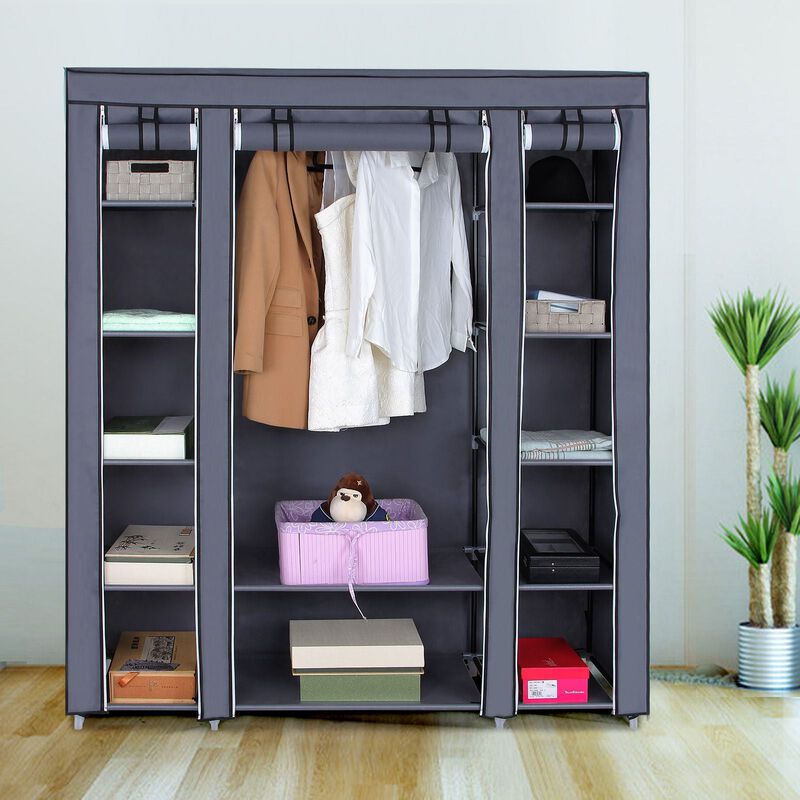 BreeBe Grey Portable Clothes Closet