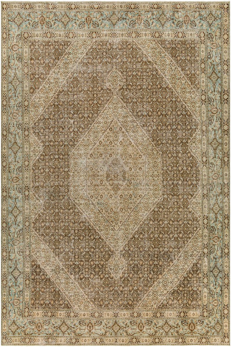 District Loom Vintage Persian Tabriz area rug-Keene