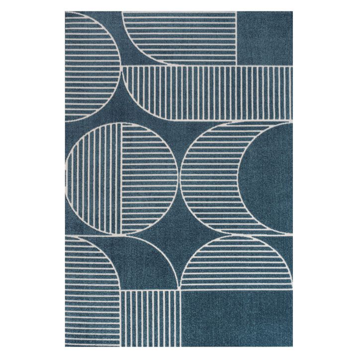 Nordby Geometric Arch Scandi Striped Area Rug