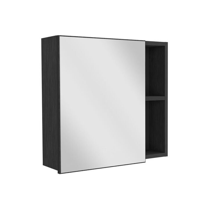 DEPOT E-SHOP Medicine Single Door Cabinet 18H", Two External Shelves, Three Interior Shelves , White