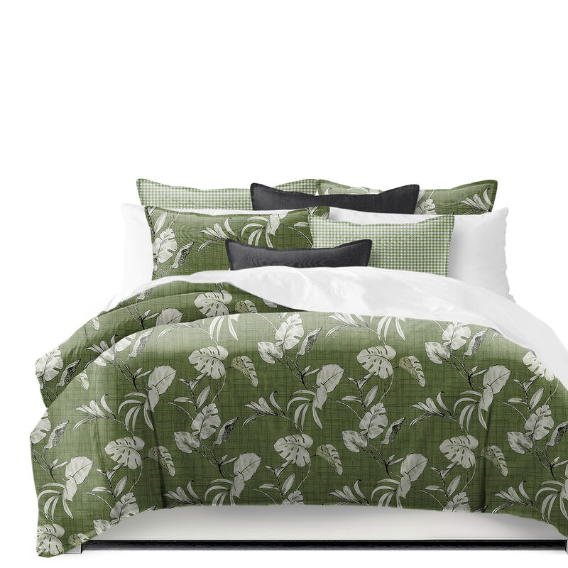 6ix Tailors Fine Linens Tropez Green Comforter Set