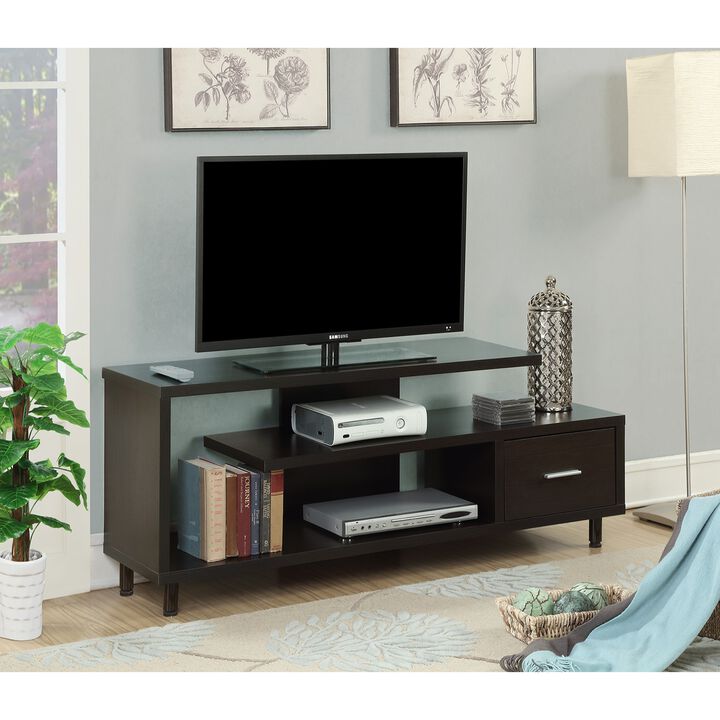 Convenience Concepts Seal II 1 Drawer 60 inch TV Stand with Shelves