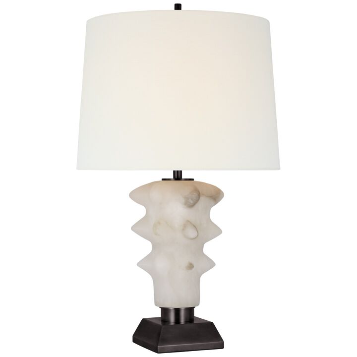 Luxor Medium Table Lamp in Alabaster and Bronze